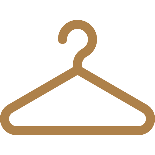 Clothes storage with hangers Icon